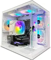 suevery Gaming PC Core I5-12400F(6Cores Up to 4.4G) RTX 3050 6G Nvme SSD 1TB 32GB RAM 650W WiFi 6 Prebuilt Towers Desktop Computer White
