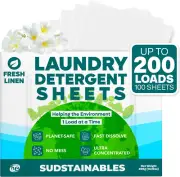 Laundry Detergent Sheets (200 Loads) – Eco-Friendly, Zero Waste, Plastic-Free