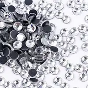 576PCS Hotfix Rhinestone Crystals, SS30 6.5mm Crystal Clear Glass Flatback Round Hotfix Crystal, Flatback Hotfix Gemstone Crystal for Clothes Shoes Craft