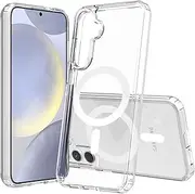 [T Tersely] Case for Samsung Galaxy S24 Plus 5G 2024, Magnetic Cover Compatible with MagSafe, Hard Back Slim Shockproof Bumper, Support Wireless Charging