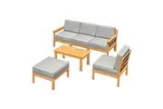 Livsip Outdoor Lounge Wooden Sofa Set 6-Piece
