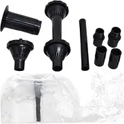 Fountain Nozzle Set 1Pc Black Plastic Head - Pond/Garden/Landscape Waterfall Adapter with ‌, Fountain