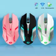 Wireless Mouse with Silent Click and Rechargeable Battery