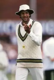 Wasim Akram Pakistan Cricketer Old Player Cricket Photo 1