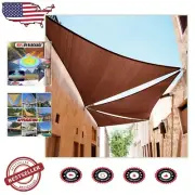 Custom 16' Triangle UV Blocking Sun Shade Sail - Heavy Duty & Durable Canopy