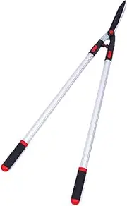 Aluminum Alloy Retractable Hair Trimmer for Lawn, Manual Clipper, 1.5/1.8m Hedge Trimmer, Double Edge Wave Mouth, Suitable for Gardens, Gardens, Fruit Trees(L)