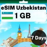 eSIM Uzbekistan - 1 GB - 7 Days - Travel eSIM | QR code activation