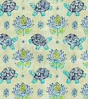 Home Decor Print Fabric- Waverly Mandana/Prussian fabric by the yard stock 2