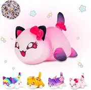61-PCS 丨 9.8-inches KC Cat Plush + 60-Sticker - Cat Plush Collection - 100% Polyester Plushie Pillow Embroidered - Cat Stuffed Animal Collectible (KC Cat Plush)…