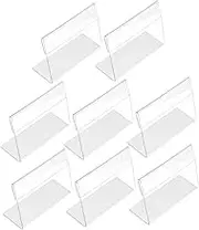 8Pcs Shape Acrylic Display Stands Retail Sign Holders for Menus Business Cards and Event Displays Stable Versatile Use Office Weddings and Trade Shows