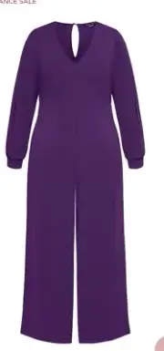 City Chic Small Jumpsuit Penelope purple Plus Size 16