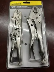 Home Depot Workforce Locking Pliers Set 3 Piece NEW 559 151