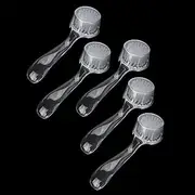 5pcs Nail Cleaning Brushes Manicure DIY Tool Long Handle Nail Dusting Brushes Curved handle Cleaning Brushes for Nails and Toes (White)