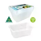 120pcs Takeaway Food Containers 1L Take Away Storage Boxes Plastic Lid 1000ml AU