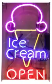Ice Cream Open Pink Ball Acrylic 24"x16" Neon Sign Lamp Light Business Beer EY