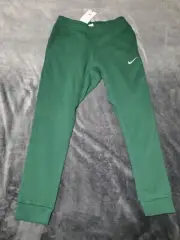 NIKE SPORTSWEAR MENS FLEECE PANTS GREEN MEDIUM TAPER LEG STANDARD 716830 341 NEW