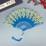 Folding Folding Fan Hand Gold Powder Hand Held Fan Chinese Dance Fan Summer