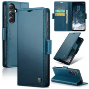 CaseMe Samsung Galaxy A13 4G Folio Wallet Case Cover Side Closure A135 [Blue]