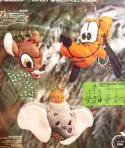 Paragon Needlecraft Disney BAMBA, PLUTO & DUMBO ORNAMENTS Felt Kit Christmas