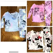 New 3 Lot 2pc PJ SETS GIRLS 4 BLUEY DISNEY MINNIE MOUSE LOL SURPRISE! PAJAMAS