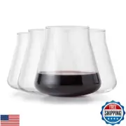 Libbey Magnitude Stemless Wine Glasses Set of 4, Tulip Shaped 12 Oz Stemless