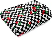 [Betsey Johnson] USHSHF1089731 Cherry Checker Throw, 50x70, Red