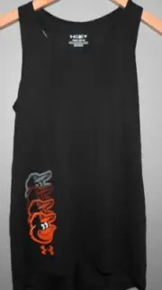 Under Armour MLB Baltimore Orioles HeatGear Black Tanktop New Girls Youth MEDIUM