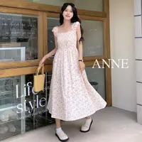 在飛比找蝦皮商城優惠-ANNE｜韓系無袖碎花吊帶長裙【AD10282】長裙 裙 夏