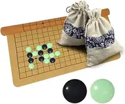 TX GIRL Go Game Plastic Single Or Double Side Chess Pieces Go Chess Set 361 Pieces for 19 Road PU Leather Board Chess G83 (Color : Option 1)