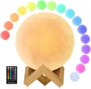 3D Moon Night Light 8cm Table Lamp 16 color Remote Control Home Decor Gift