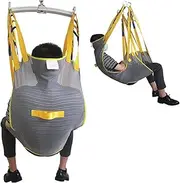 , Sling Divided Leg with Head Support,Large Mesh Sling for Bed Positioning and Lifting Handicap Lift Assist Hoist (Size : M)