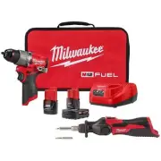 Milwaukee Hammer Drill 1/2" 12-Volt Li-Ion Brushless Cordless w/ Soldering Iron