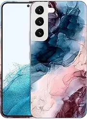 GlamCase for Samsung Galaxy S22 5G, Samsung Galaxy S22 5G Case - Abstract Marble Pattern Printed Slim & Sleek Cute Plastic Protective Designer Back Phone Case/Cover for Samsung Galaxy S22 5G