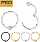 1 Pair Surgical Steel 16G Hinged Gem BCR Ball Closure Segment Rings Earrings