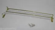 16" WINE GLASS RACK Brass Plated Bar & Stemware Undercounter Hanger