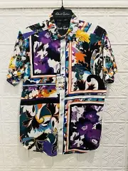 ROBERT GRAHAM Duvail Abstract Print Short Sleeve 2XL