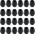 Antrader 24Pcs Silicone Black Furniture Pads with Felt Pads Floor Protectors Non