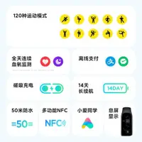 在飛比找ETMall東森購物網優惠-小米手環7 NFC智能運動防水手表藍牙睡眠心率監測6男女款計