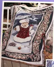 Muffy Vanderbear Doll Bear Chenille Tapestry Throw Blanket New Box Winter Prince