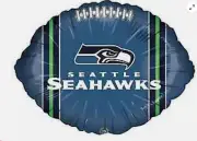 18" NFL Seattle Seahawks Football Shaped Foil Balloon - Licensed Party Balloon