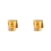 2x Believe 300g Vanilla Scented Candle w/ Wood Lid & Tassel Home/Office Decor