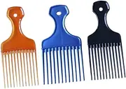 MERRYHAPY Simple Headdress Comb Set 3pcs Resin Comb Women Gentle Scalp Massage Exquisite Round End