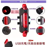 在飛比找PChome24h購物優惠-PS MALL自行車尾燈 USB充電式LED燈警示燈 2入(