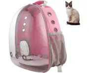 PETRIP Cat Backpack Carrier Space Capsule Pet Carrier Airline Approved Travel Carrier-Pink