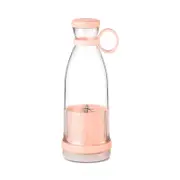 Electric Juicer Cup 6-Blade USB Portable Mini Blender Pink