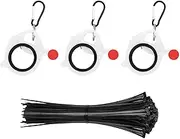 3 Pcs Zip Tie Holder Organizers with 100 Pcs 12 inch/30cm Cable Ties - Light Plastic Cable tie Holder without Unnecessary Waste and Simple Use-Reusable Cable Tie Organizer