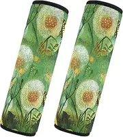 Car Seat Belt Pads Set of 2 Soft Unique Seat Belt Shoulder Strap Covers Pad Camera Bag Strap Cover Car Accessories for Women Men Kids S Butterfly and Dandelion