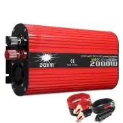 2000W Grid Tie Power Inverter DC 12/24V 48V to AC 220V Car Converter USB AU