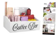 Coffee Cup and Condiment Station,Coffee and Tea Condiment Storage