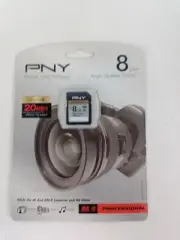 PNY 8GB SDHC SD Card for Canon T7i 6D 80 70 60 1Dx Nikon D5 4 500 600